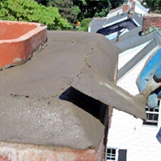 chimney sweeps rebuilding chimney crown in woodstock ny