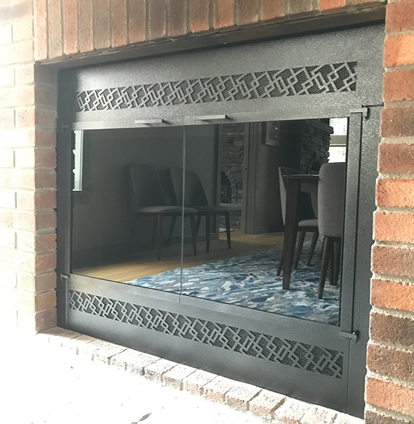 Red Hook NY new installed fireplace glass doors