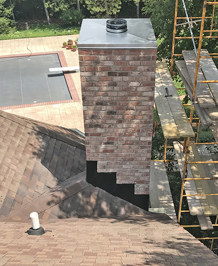 newly installed chimney cricket in red hook ny