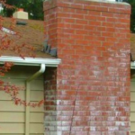 white chimney staining on chimney