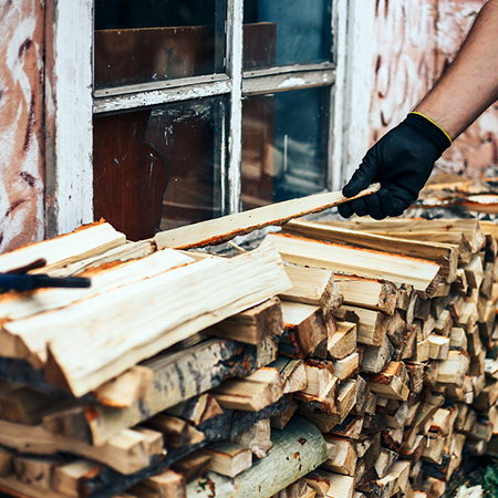 Firewood too close to home