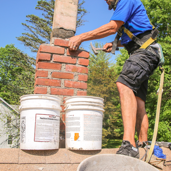 spalling chimney bricks, beekman ny