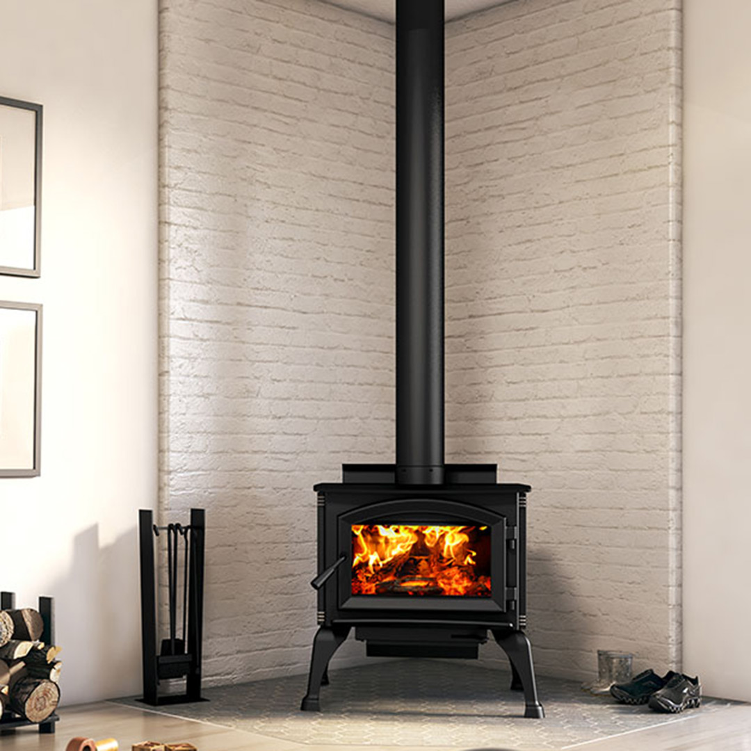 Wood burning stove heating home in Germantown NY
